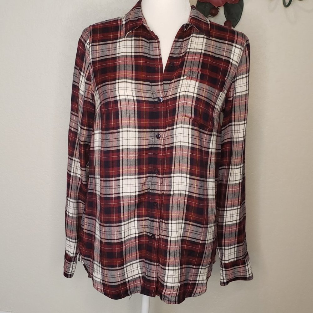 Lucky Brand Long Sleeve Plaid Shirt Size XSmall